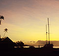 ボラボラ島の夕日